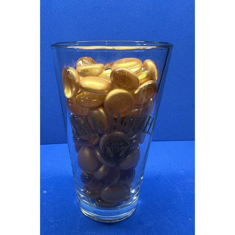 Jack Daniels Dual Logo‎ Pint Glass Whiskey Promotion Old No.7 Bareware Limited